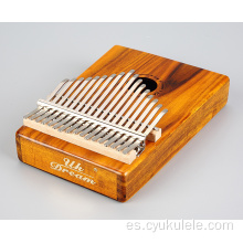 Piano de pulgar de madera de acacia de 17 tonos